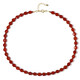 Roter Onyx-Silberhalskette