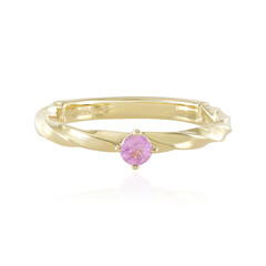 Pinkfarbener Saphir-Silberring