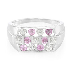 Pinkfarbener Ceylon-Saphir-Silberring