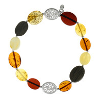 Baltischer Bernstein-Silberarmband