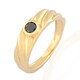 Schwarzer Brillant-Goldring (de Melo)