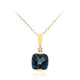 Londonblauer Topas-Goldhalskette