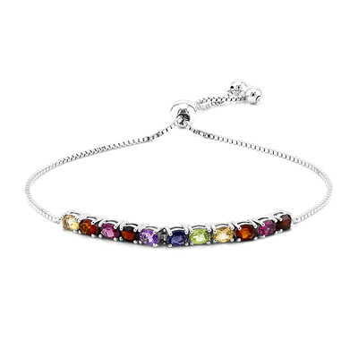 Edelstein-Silberarmband