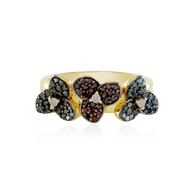 I3 Diamant-Silberring