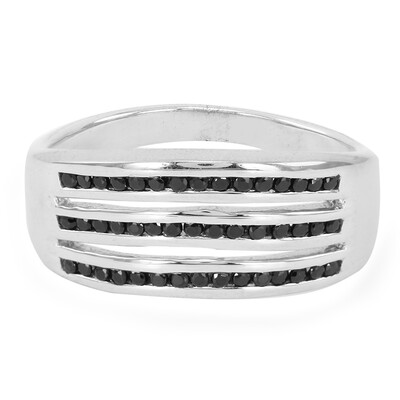 Schwarzer Spinell-Silberring