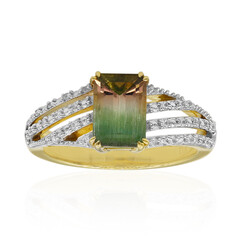 Mehrfarbiger Turmalin-Goldring