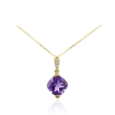 Amethyst-Goldhalskette