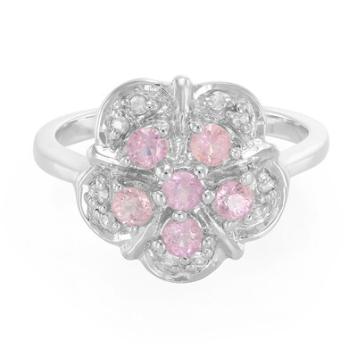 Pinkfarbener Ceylon-Saphir-Silberring
