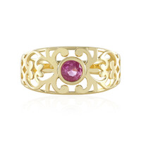 Pinkfarbener Madagaskar-Saphir-Silberring