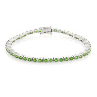 Russischer Diopsid-Silberarmband