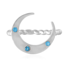 Neonblauer Apatit-Silberring