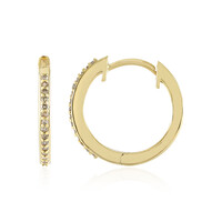 I3 Champagner-Diamant-Silberohrringe