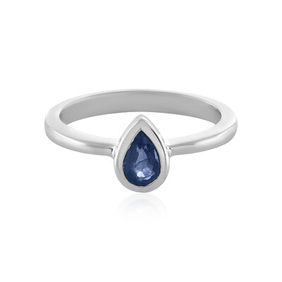 Blauer Saphir-Silberring