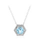 Himmelblauer Topas-Silbercollier