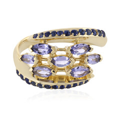 Tansanit-Goldring (Adela Gold)