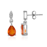 Roter Onyx-Silberohrringe