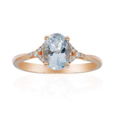 Brasilianischer Aquamarin-Goldring