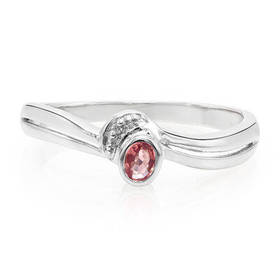 Padparadscha-Saphir-Silberring