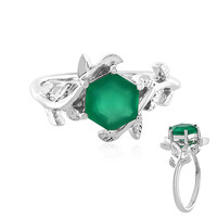 Grüner Onyx-Silberring