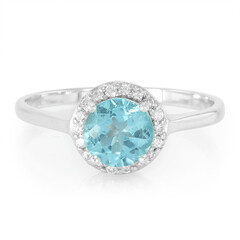 Blauer Apatit-Silberring