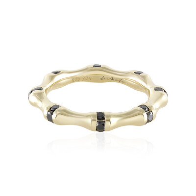 Schwarzer Brillant-Goldring (de Melo)