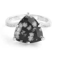 Schneeflocken-Obsidian-Silberring