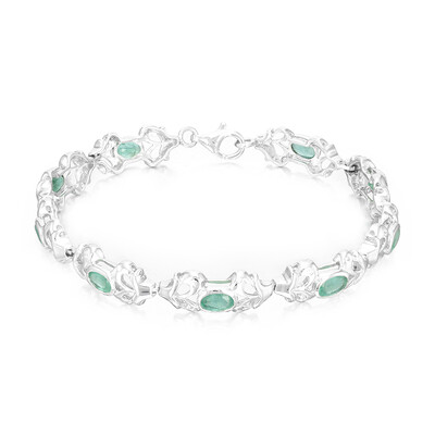 Sambia-Smaragd-Silberarmband