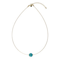Blauer Atacama-Opal-Halskette