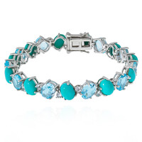 Edelstein-Silberarmband (Faszination Türkis)