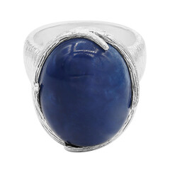 Blauer Opal-Silberring