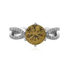 Cognac-Zirkon-Silberring