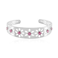 Pinkfarbener Madagaskar-Saphir-Silberarmreif