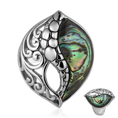 Abalone-Muschel-Silberring