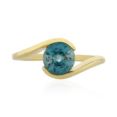 Blauer Zirkon-Silberring