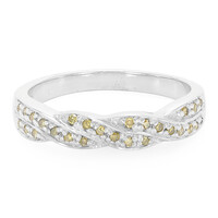 Fancy-Diamant-Silberring