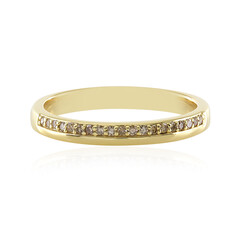 I3 Champagner-Diamant-Silberring