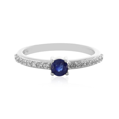 Blauer Saphir-Silberring