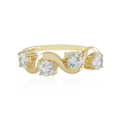 Weißer Saphir-Goldring (Adela Gold)
