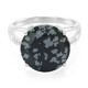 Schneeflocken-Obsidian-Silberring