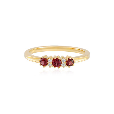 Edelroter Spinell-Silberring