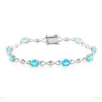 Paraibafarbener Topas-Silberarmband