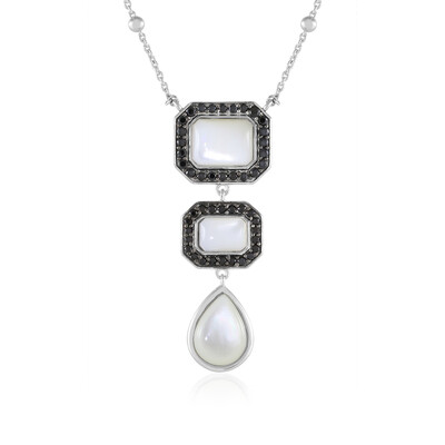 Perlmutt-Silbercollier (Dallas Prince Designs)