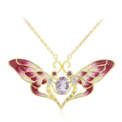 Lavendel-Amethyst-Silbercollier