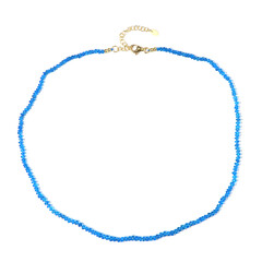Neonblauer Apatit-Silberhalskette (Adela Silber)