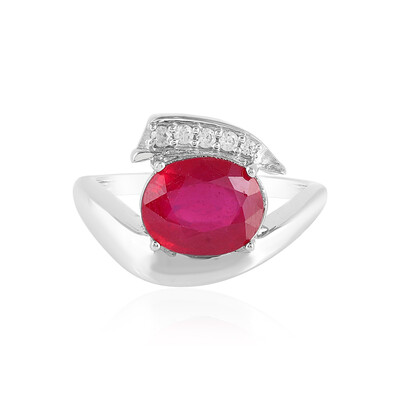Bemainty-Rubin-Silberring (MONOSONO COLLECTION)
