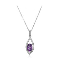 Sambia-Amethyst-Silberhalskette