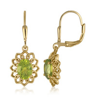 Peridot-Silberohrringe