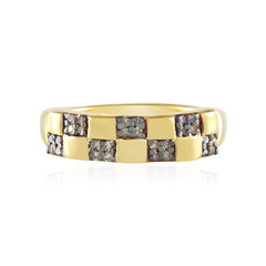SI1 Champagner-Diamant-Silberring