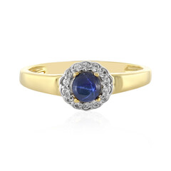 Blauer Stern-Saphir-Silberring