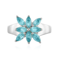 Blauer Apatit-Silberring